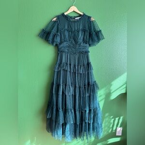 Ivy City Co Whimsical Dress in Emerald